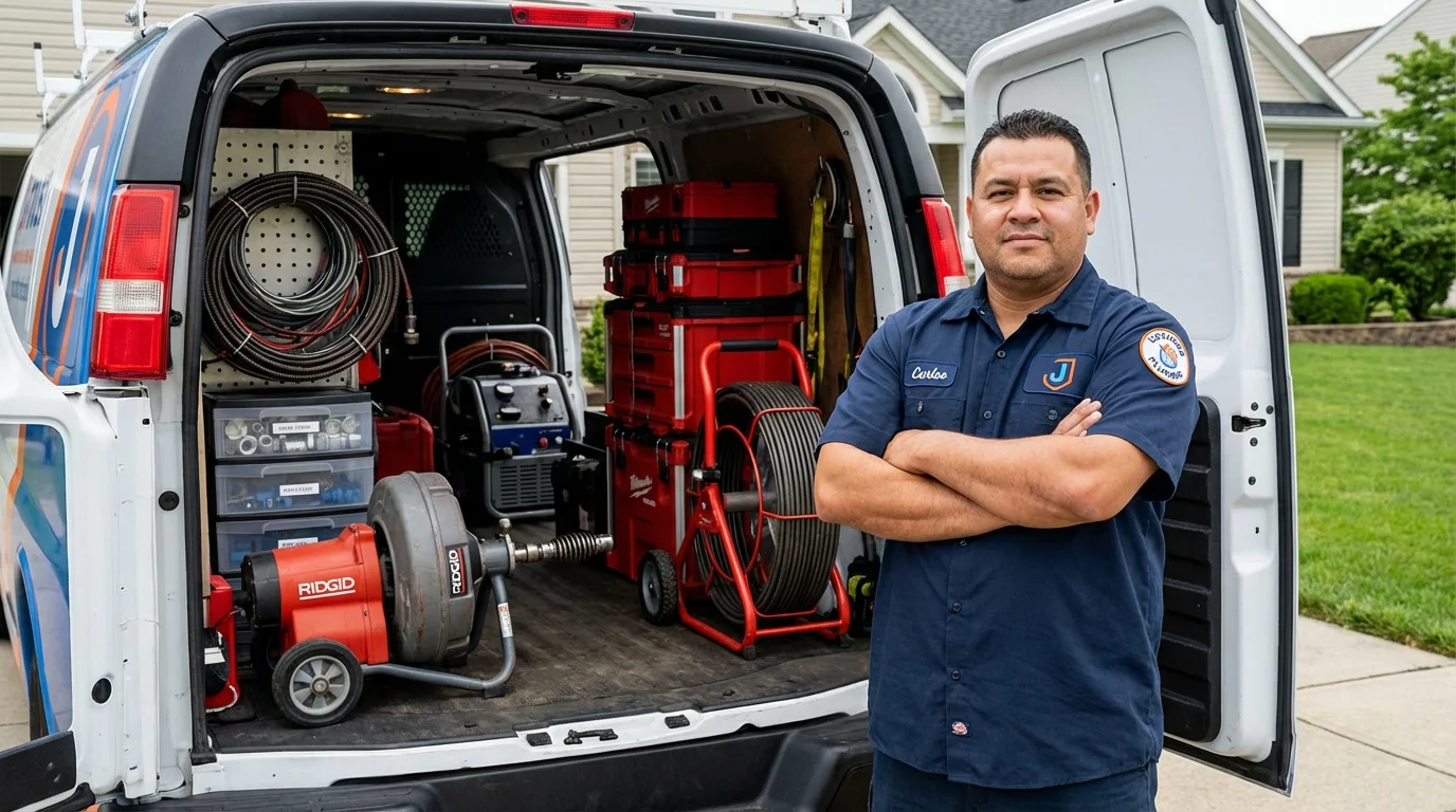Professional drain cleaning equipment and Johns Plumbing LLC plumber in Waycross