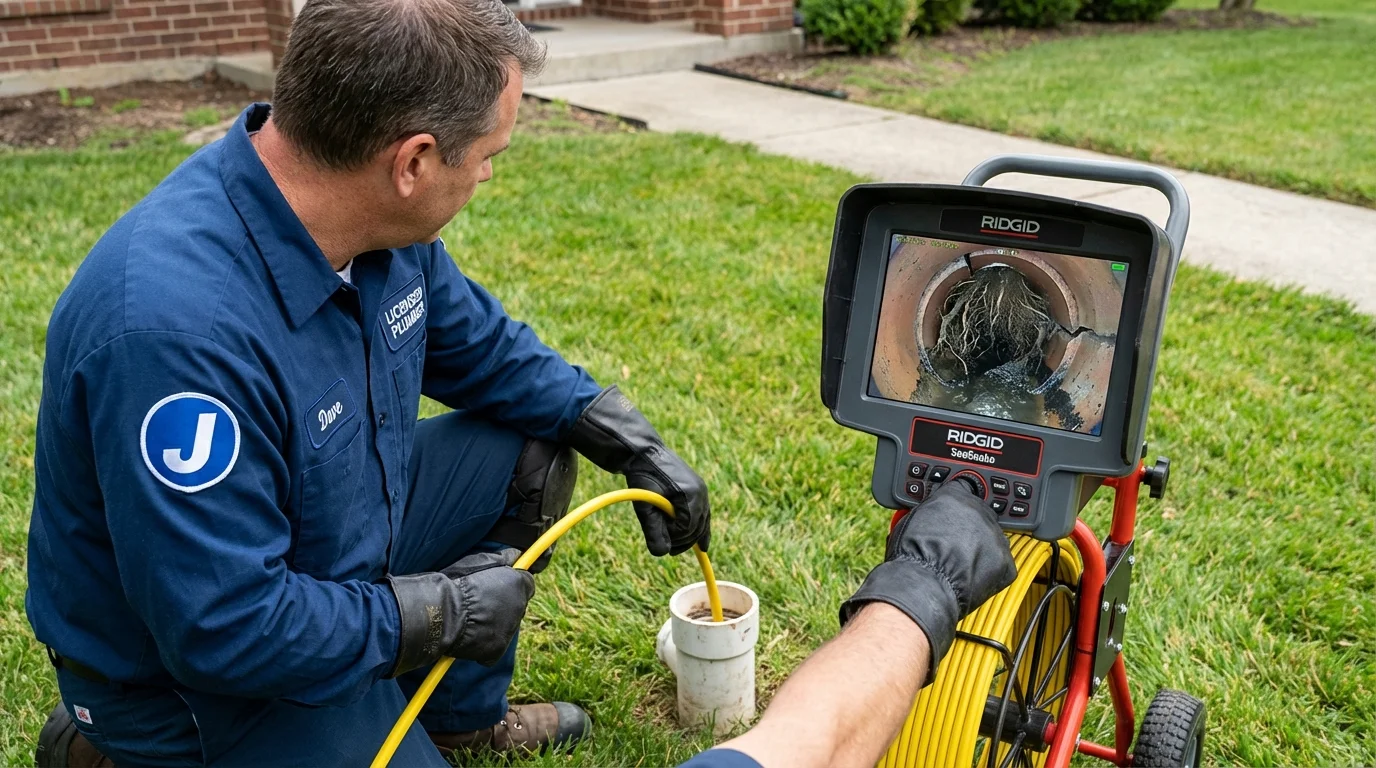 Sewer camera inspection being performed by Johns Plumbing LLC in Waycross